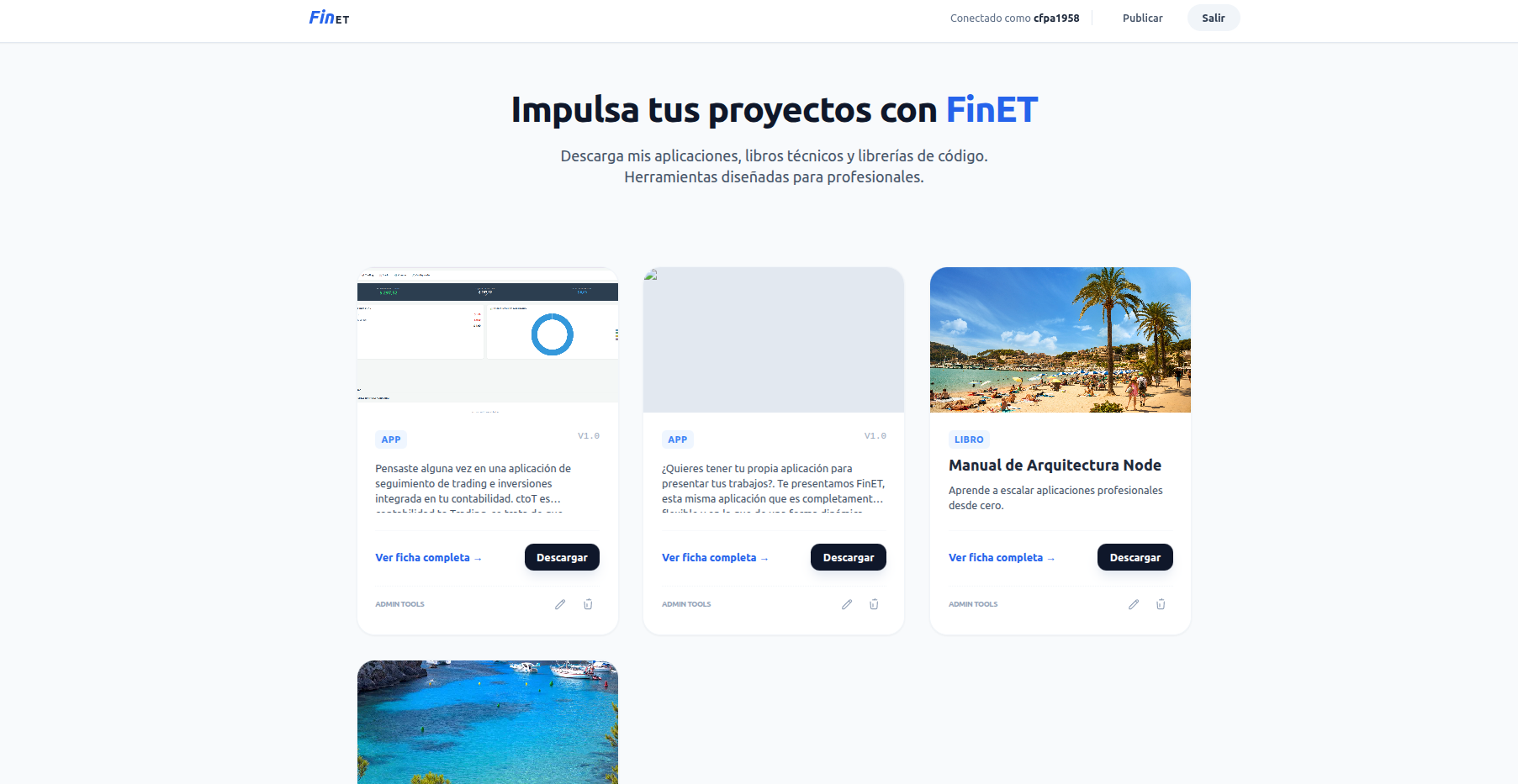 FinET — Expositor de Aplicaciones y Trabajos